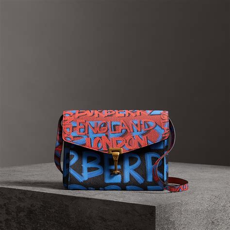 burberry small graffiti print leather crossbody bag|Burberry Small Graffiti Print Leather Crossbody Bag In Black.